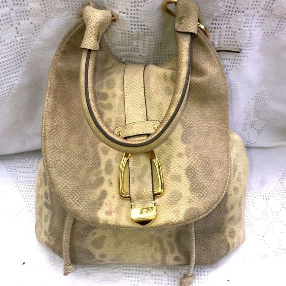 GILL SNAKE PRINT LEATHER SHOULDER BAG‎ - Picture 1 of 10